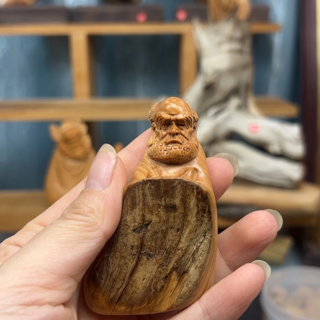 木崖柏木摆件手把件