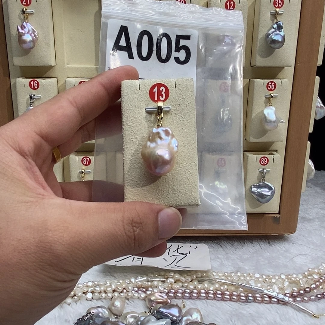 颈饰淡水珍珠银S925镶嵌