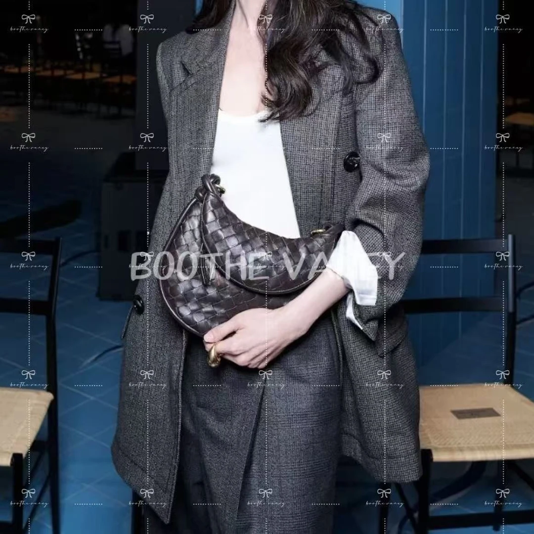 新款编织月牙双子星腋下包