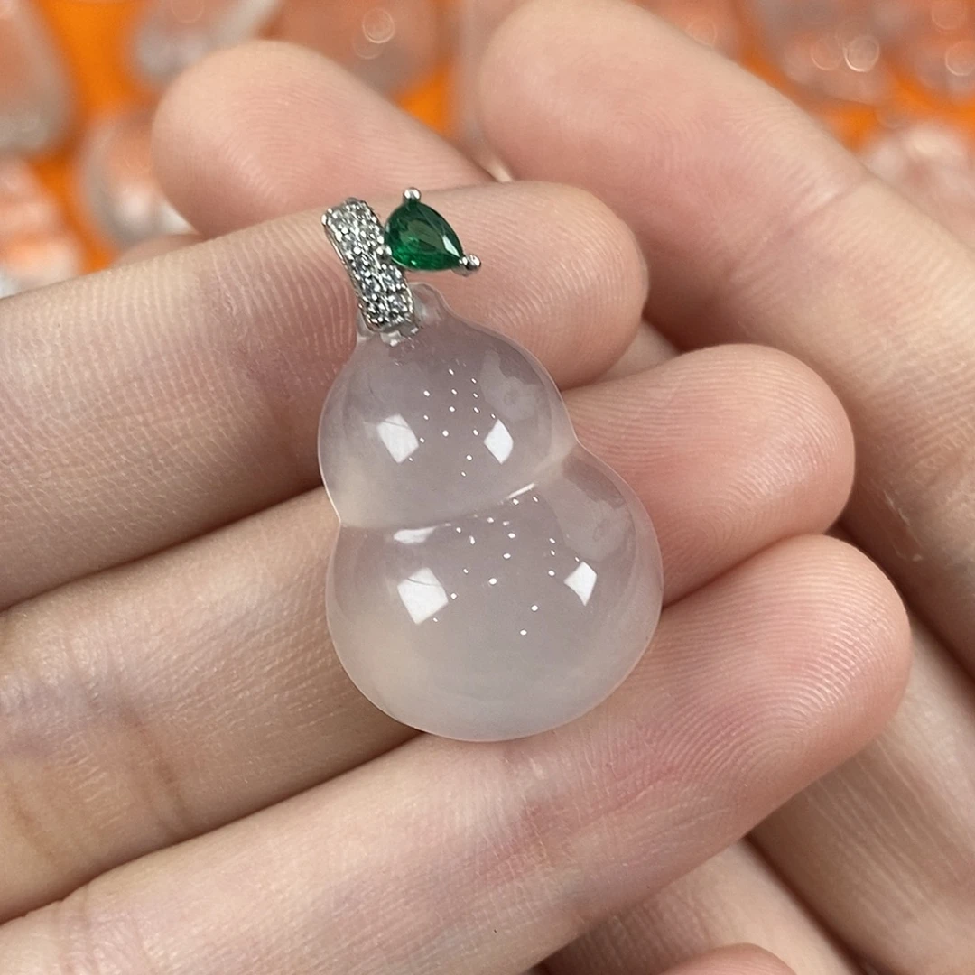 银S925镶嵌吊坠石英质玉