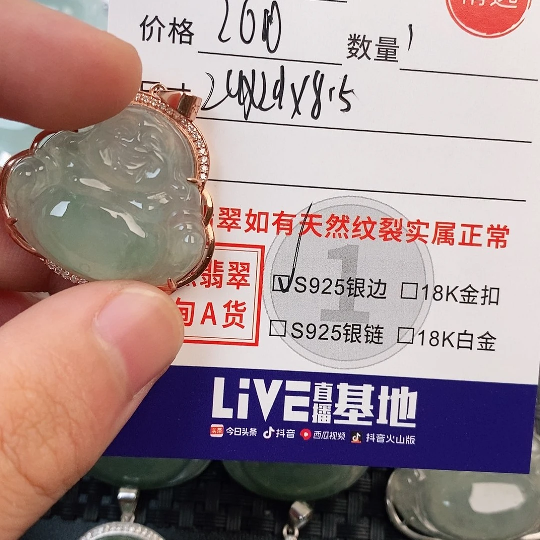 翡翠银S925镶嵌颈饰