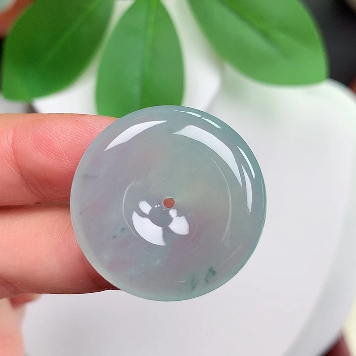 颈饰未镶嵌翡翠平安扣 27.4x5.1mm