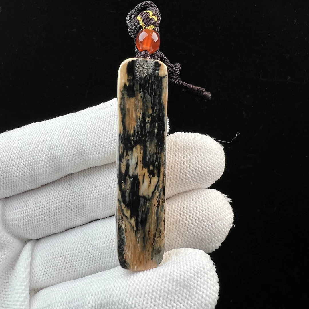 E1493天然猛犸牙蓝皮 肥皂无事牌12*53*15mm支持鉴定 假一罚四