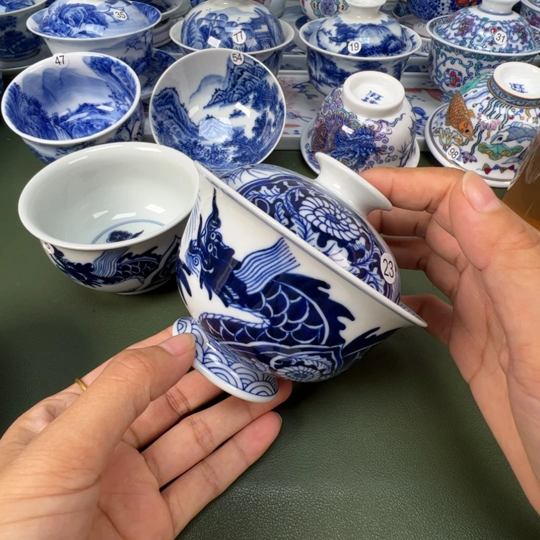 景德镇纯手工纯手绘茶具木木23