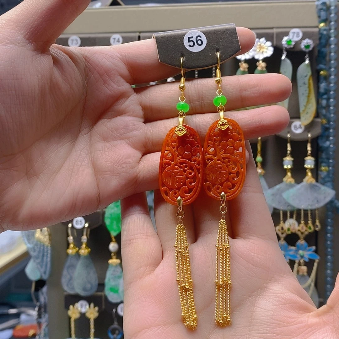 未镶嵌翡翠耳饰翡翠