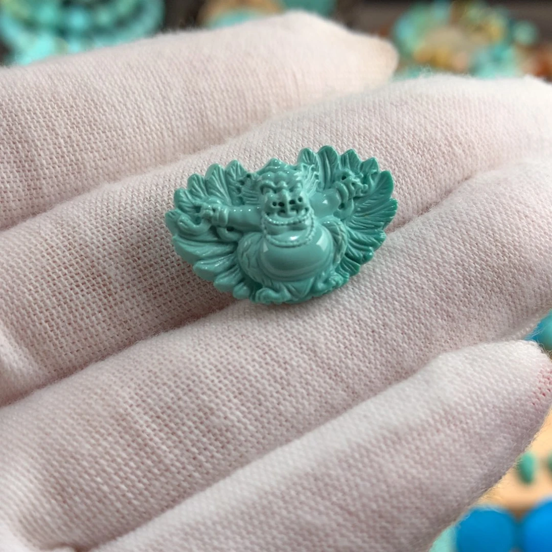 绿松石未镶嵌大鹏鸟