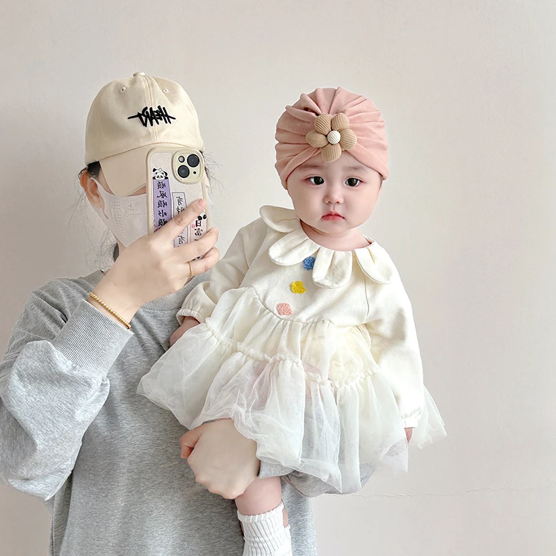 婴儿帽子春秋款a类纯棉新生儿胎帽女宝宝印度帽0-6月初生儿囟门帽