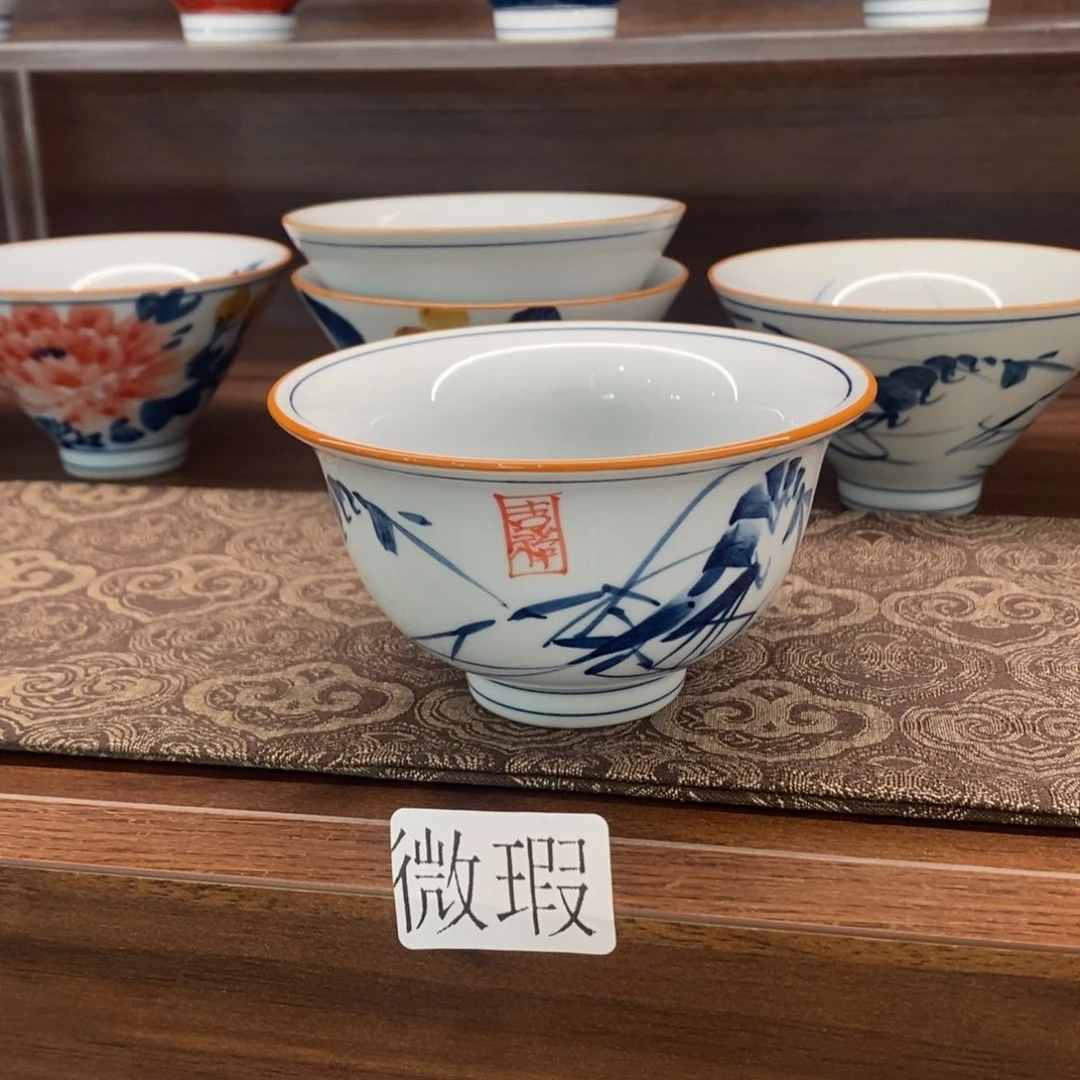 釉下彩老陶泥手工绘制