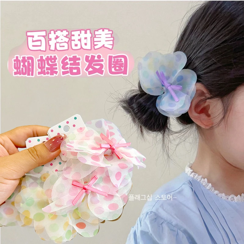 蝴蝶结儿童发圈可爱女宝宝橡皮筋丸子头小女孩扎头绳发饰女童头饰
