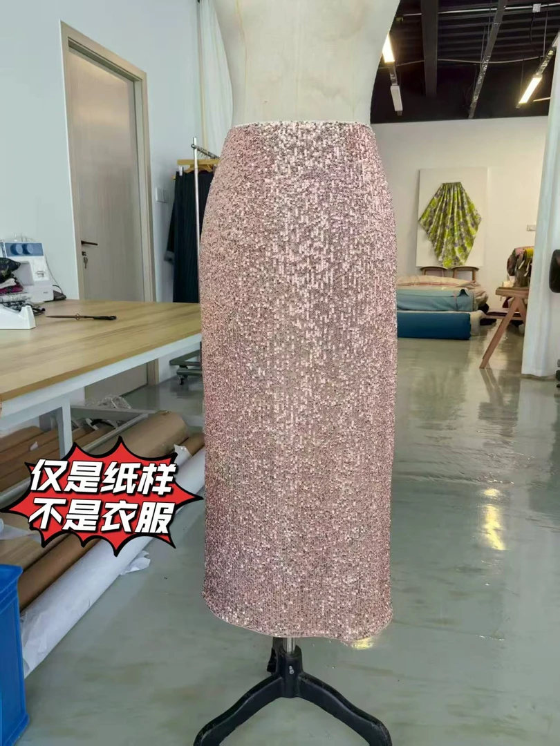 【纸样】【弹力珠片直身裙纸样】 1029 定制产品不支持退换