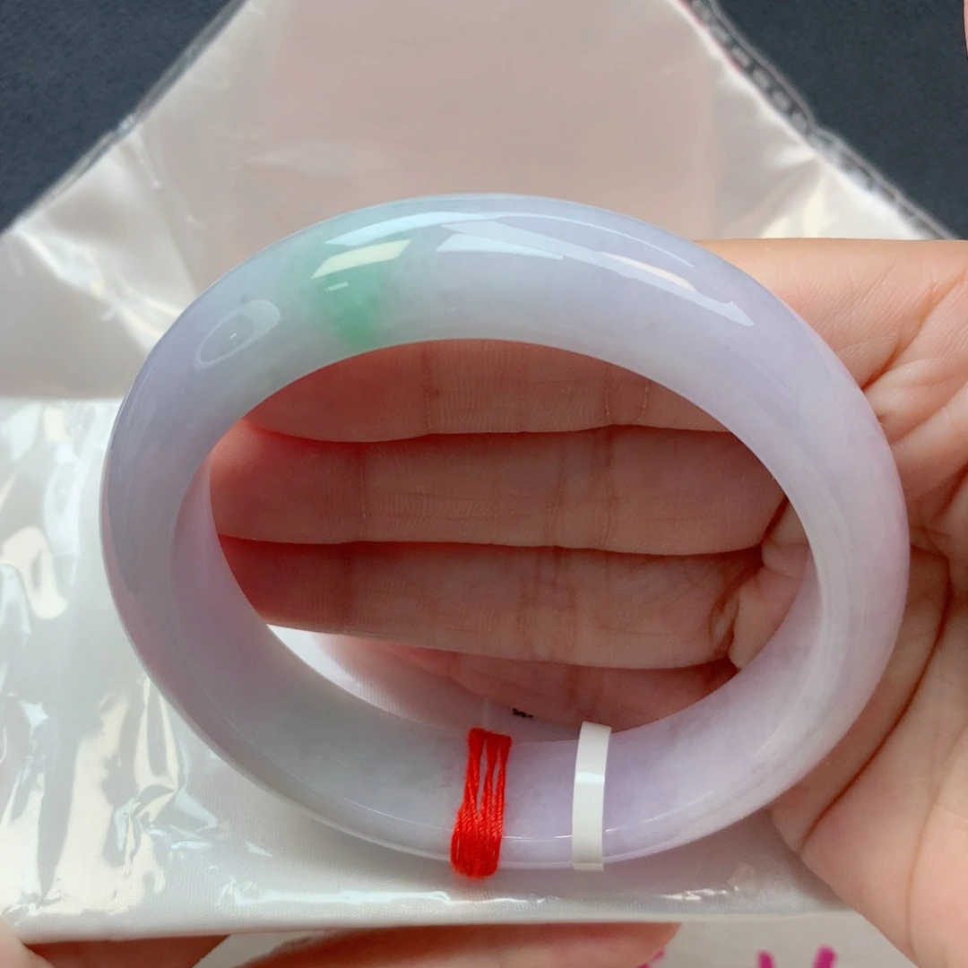 未镶嵌手镯翡翠60圈春带彩轮胎镯有纹