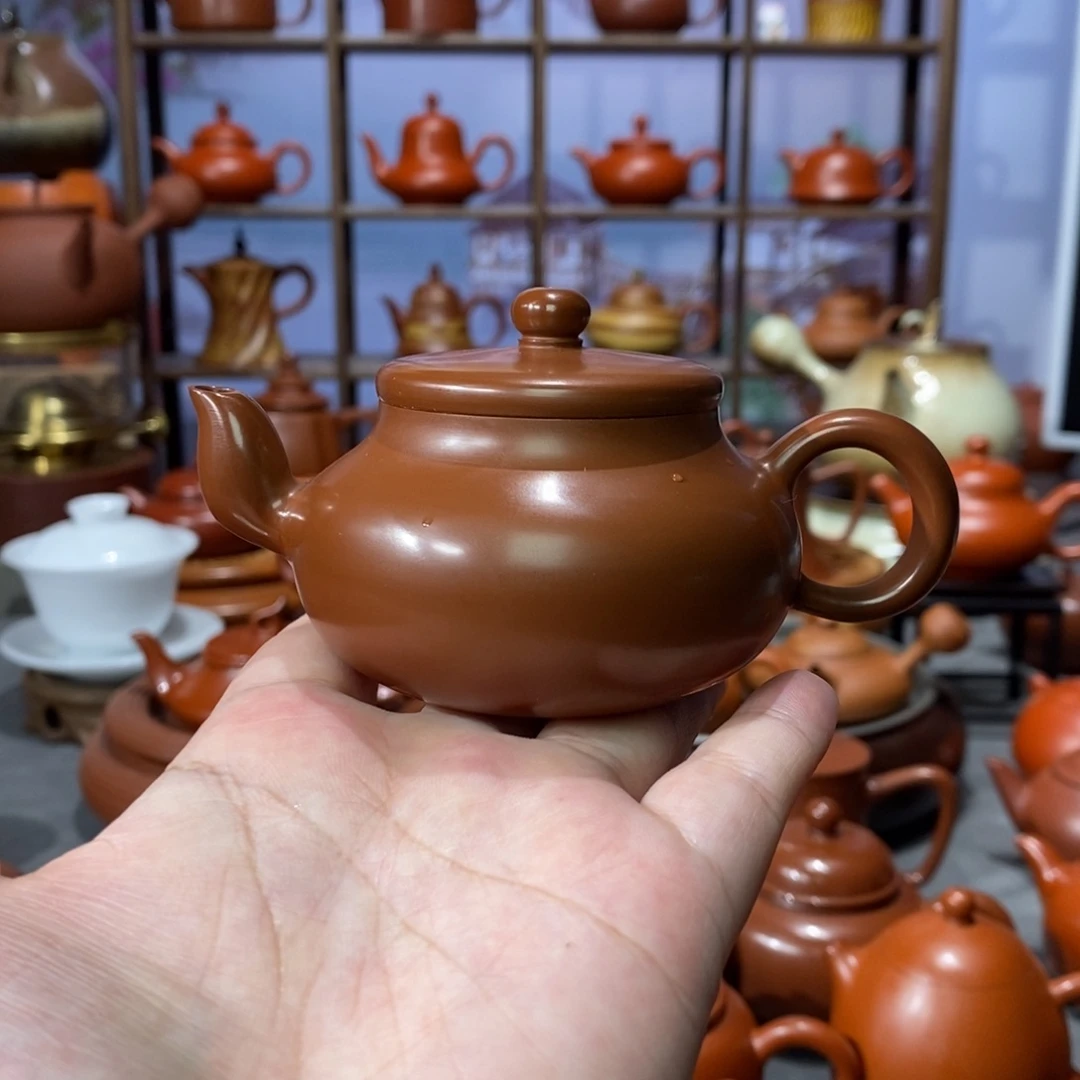 茶壶紫砂吴翰石矿朱泥君德壶100cc