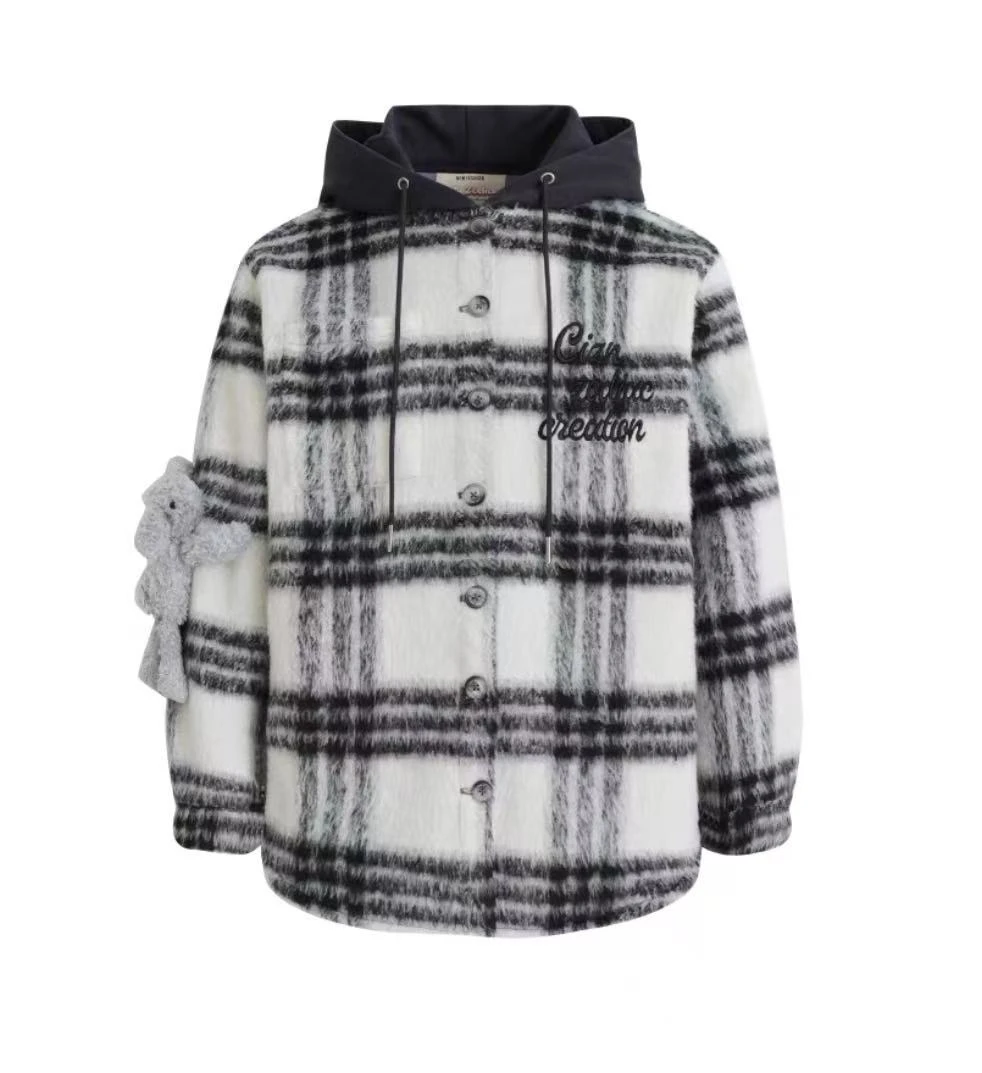 C12 ZODIAC黑色格子外套