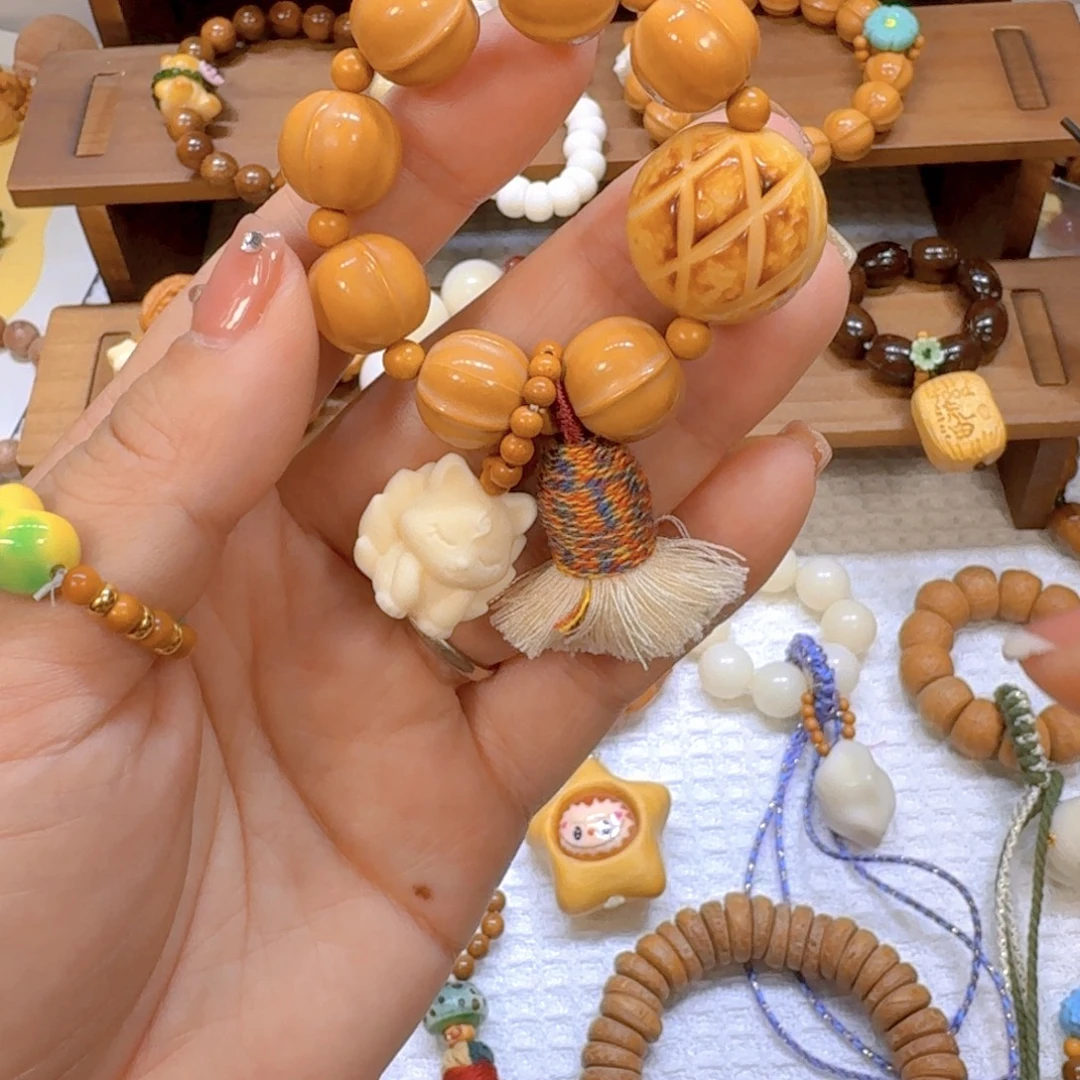 星月菩提手串全品猴头鲨鱼背手捻菠萝包象牙果