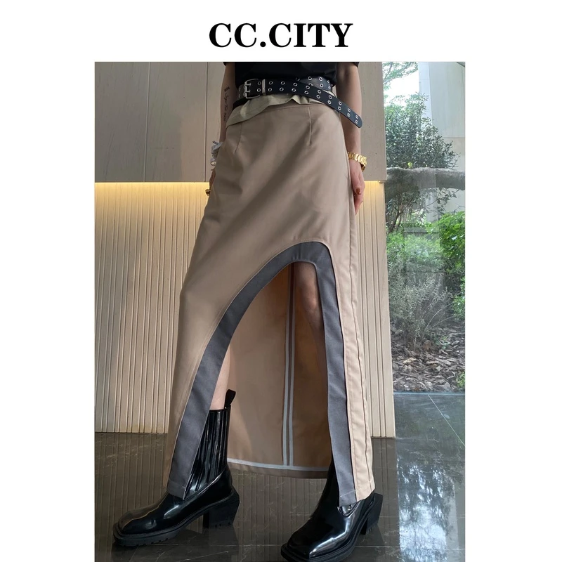 【蔡丽丽&CC.city】显瘦半身裙休闲春秋高腰时尚夏季半身裙63730