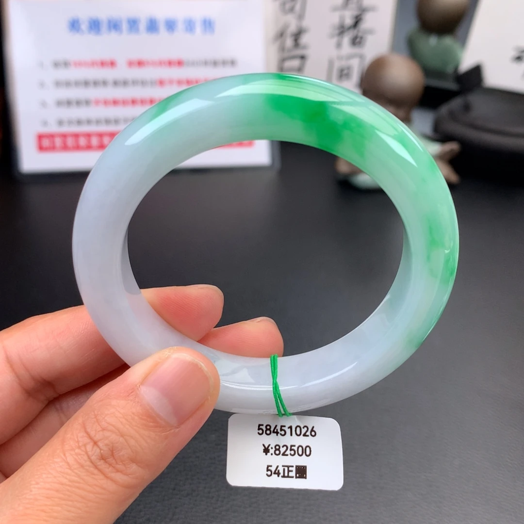 未镶嵌手镯翡翠【一手上新】泥鳅背种老肉细白底青
