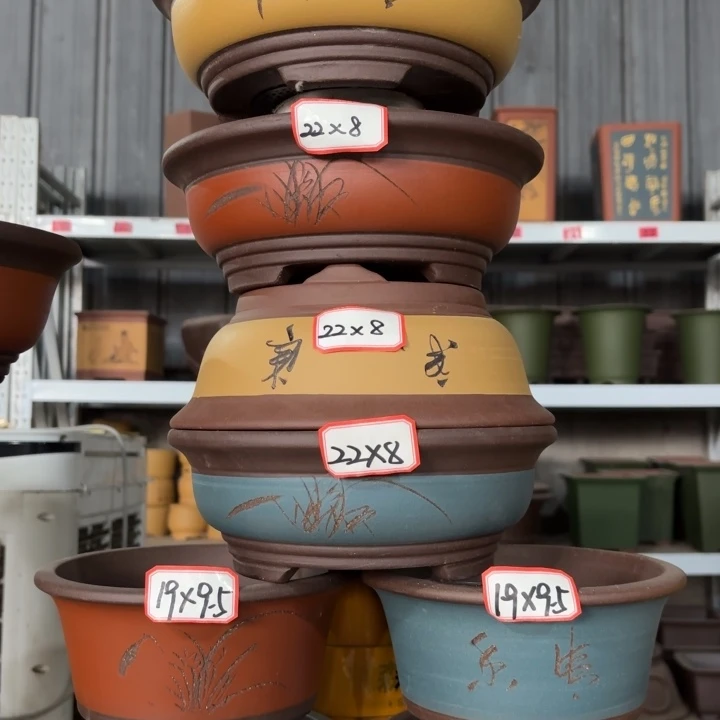 紫砂花盆100-8。