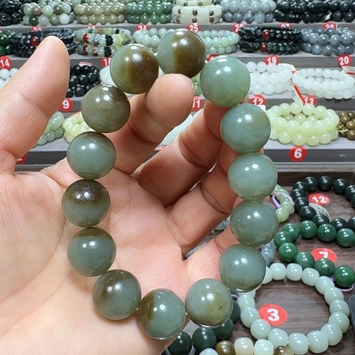 未镶嵌手链和田玉新疆且末蓝卡16