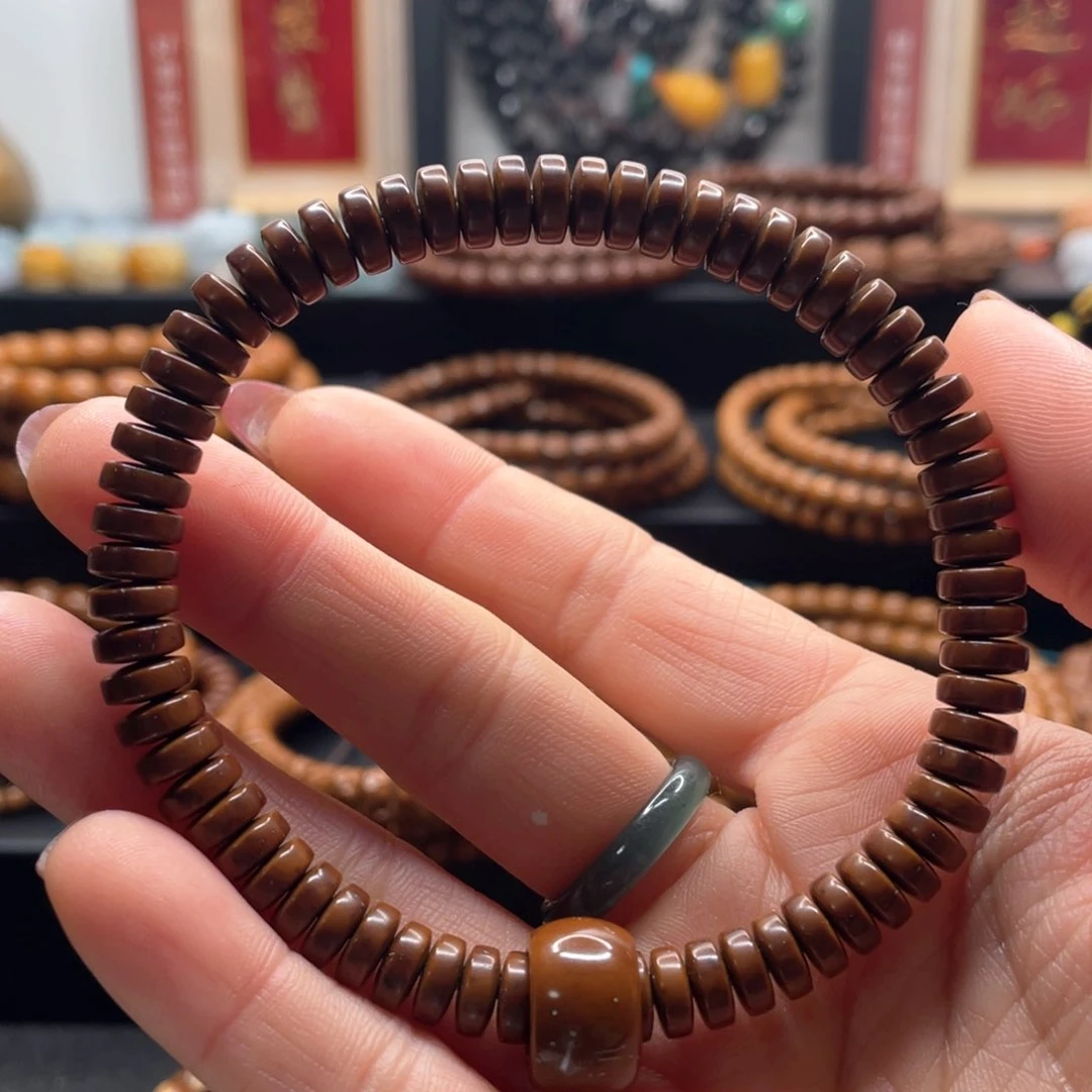 紫金鼠手串7*3纯肉药片手串
