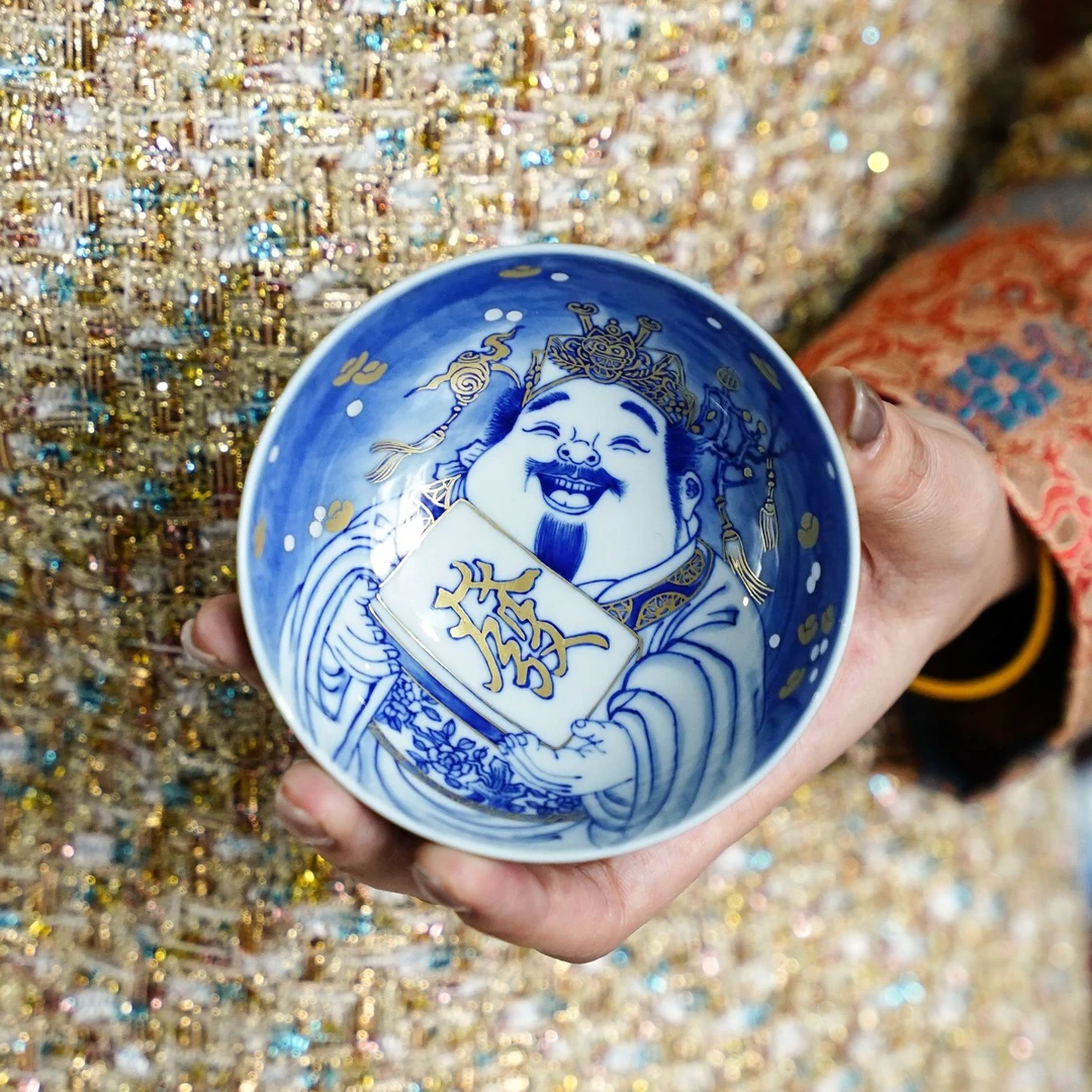 良朋  杯1  手绘喝茶手作中式陶瓷银