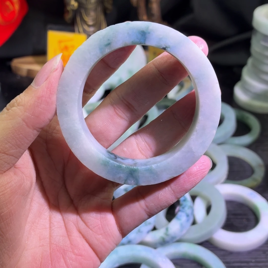 定制翡翠未镶嵌天然翡翠A货毛胚手镯定制
