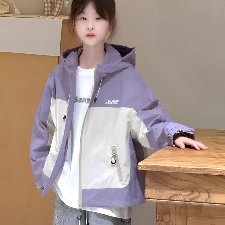 儿童韩版冲锋衣2025秋冬新款中大男女童加绒加厚外套冬季新款上衣