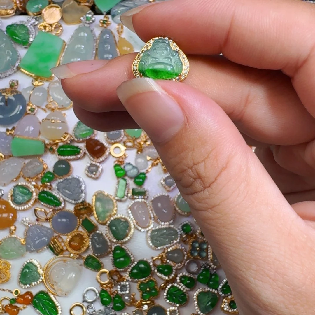 翡翠银S925镶嵌颈饰