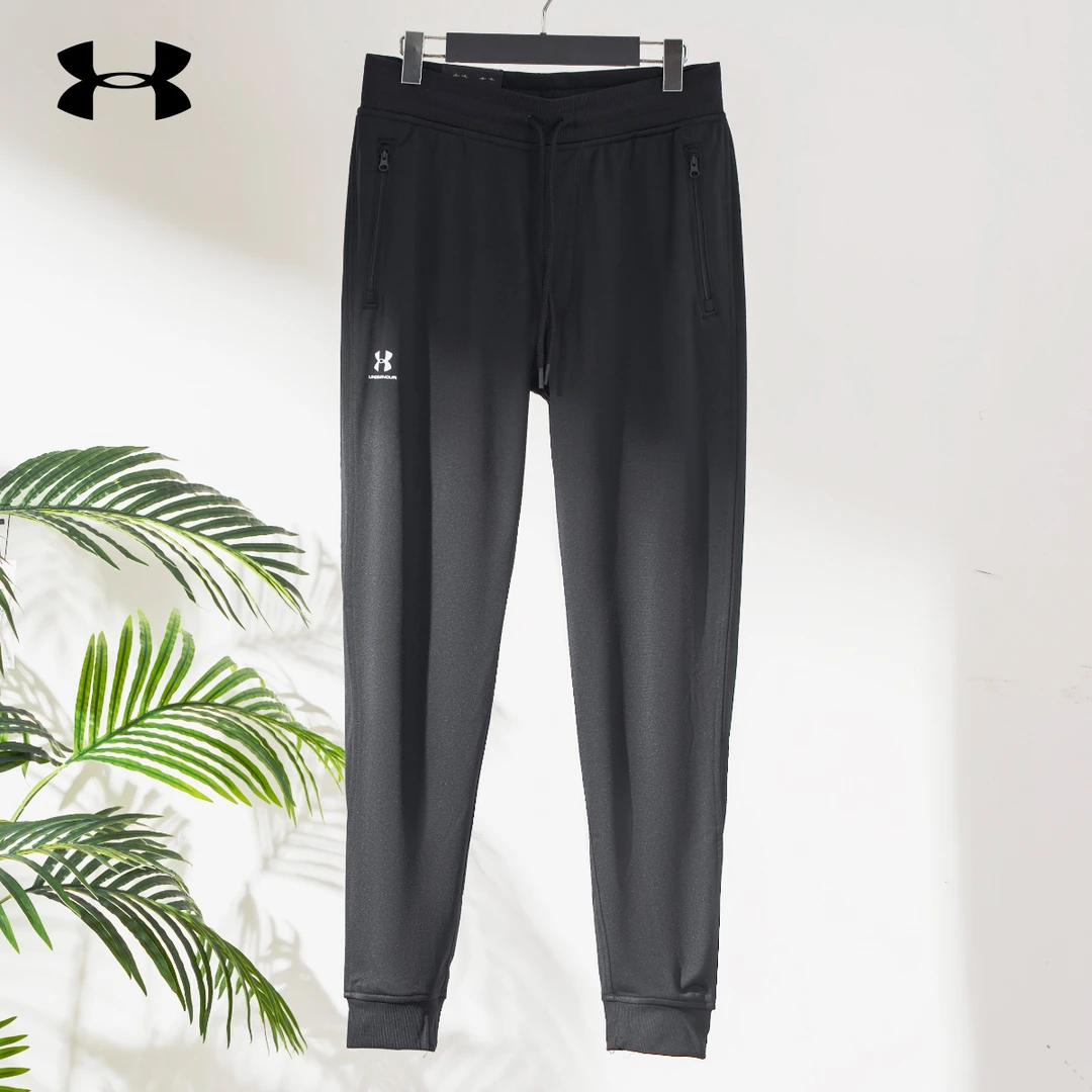 安德玛春夏新款Sportstyle男子卫裤训练跑步健身运动黑色束脚长裤