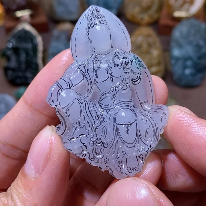 p***o定制翡翠未镶嵌观音