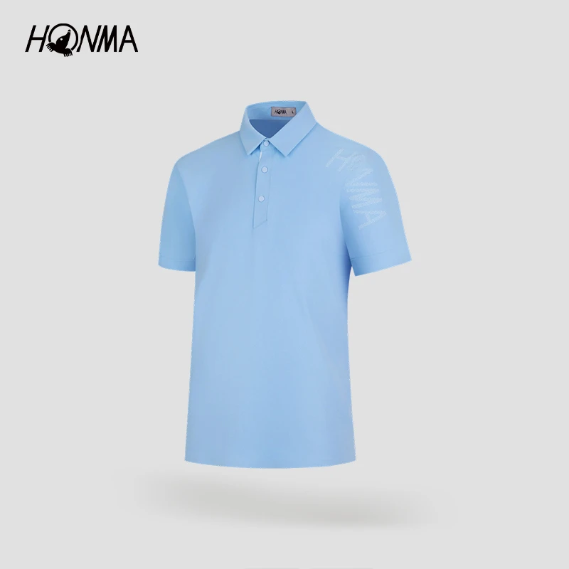 【专业高尔夫】HONMA男士短袖POLO衫吸湿速干纽扣设计HMLC707T224