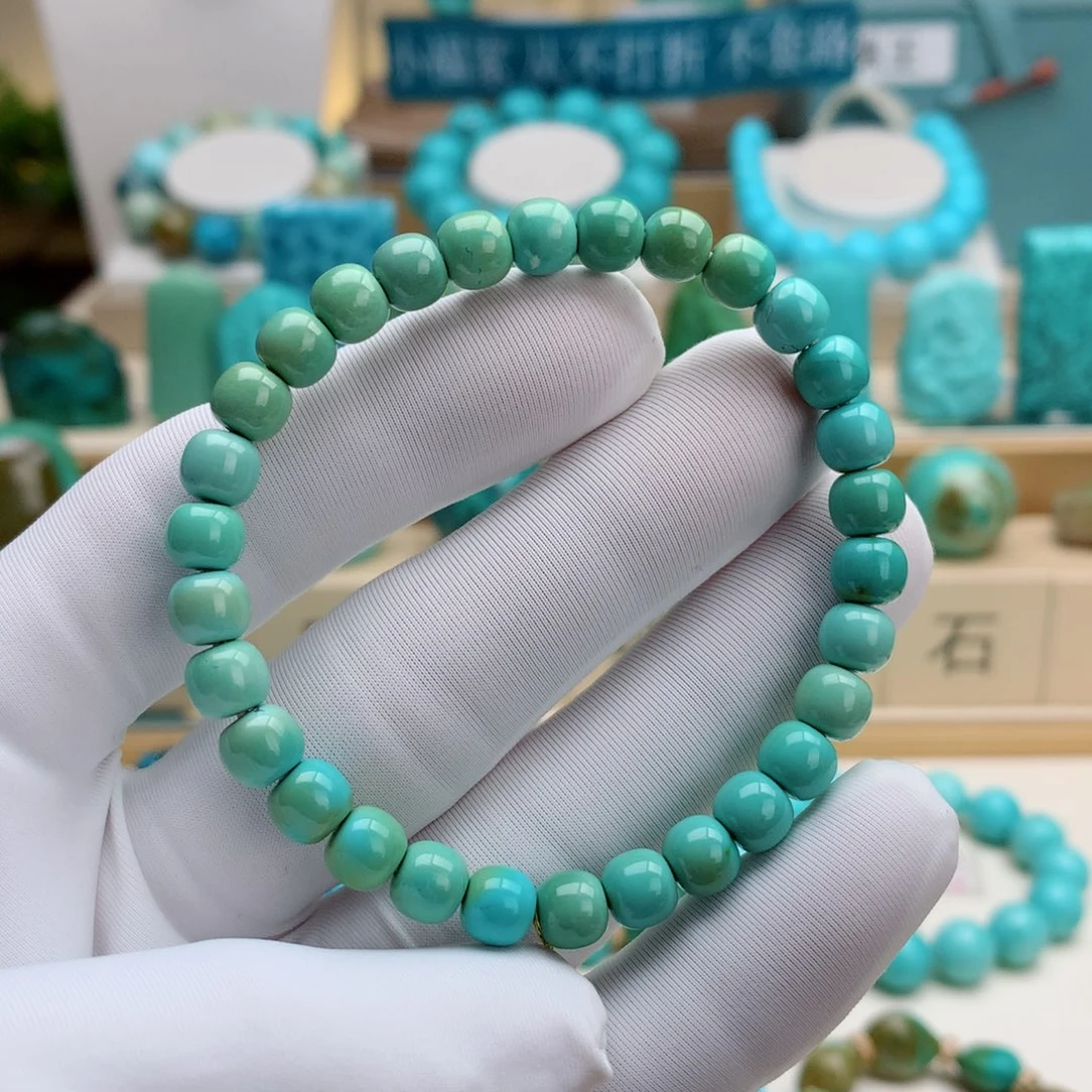 绿松石未镶嵌挂件老型手串