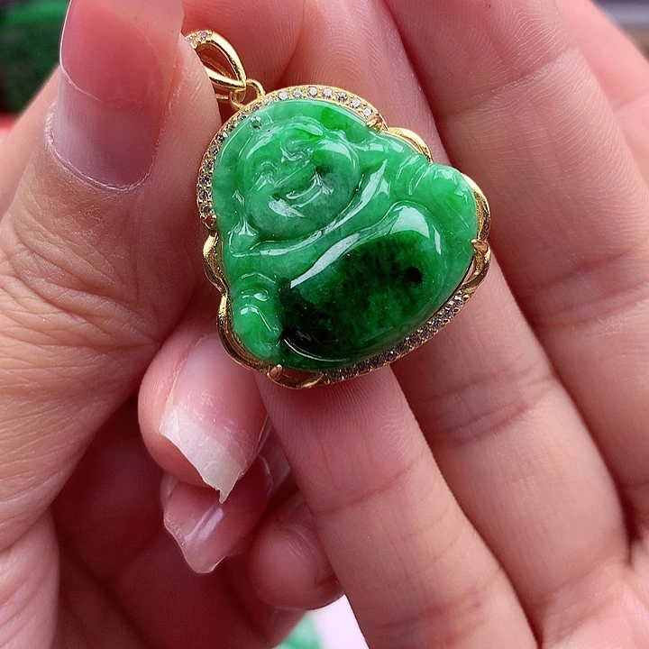 翡翠颈饰银S925镶嵌翡翠