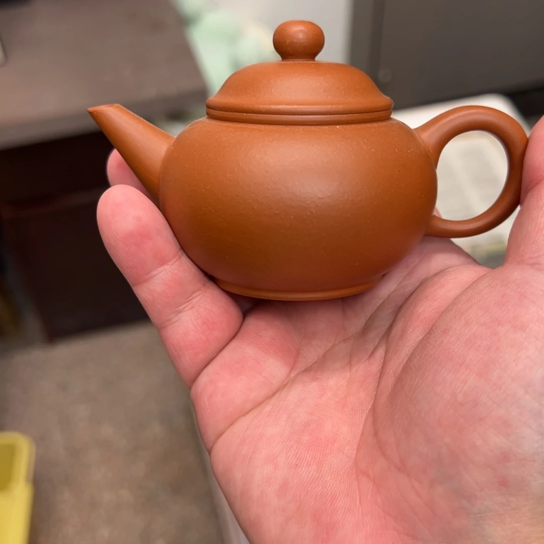 紫砂茶壶微瑕100cc朱泥水平