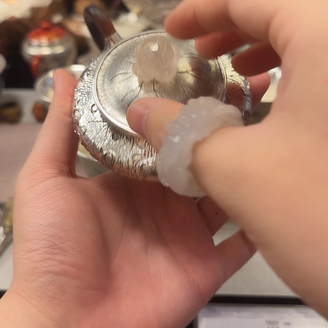 纯手工莲花泡壶足银999