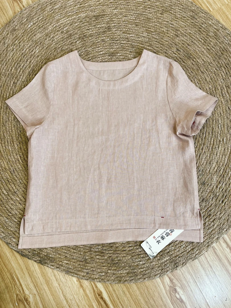 【初见】100%汉麻小衫短袖T恤休闲百搭