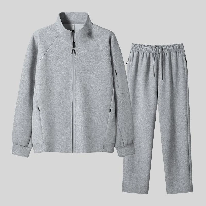 Dekase 运动卫衣套装男秋季新款时尚宽松休闲开衫运动服两件套男