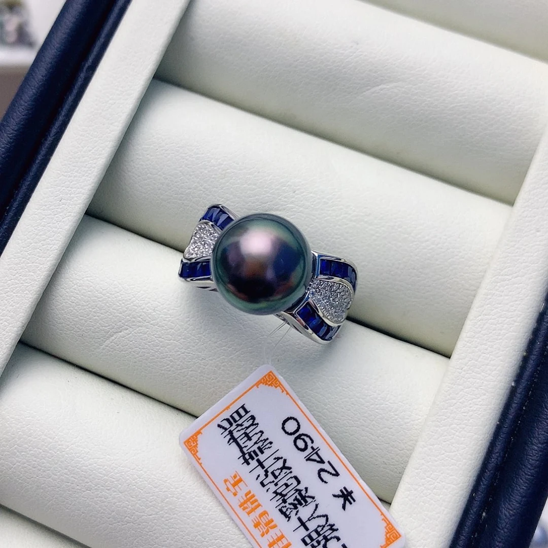 戒指海水珍珠银S925镶嵌W53