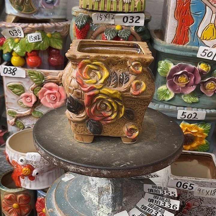 粗陶材质多肉花盆