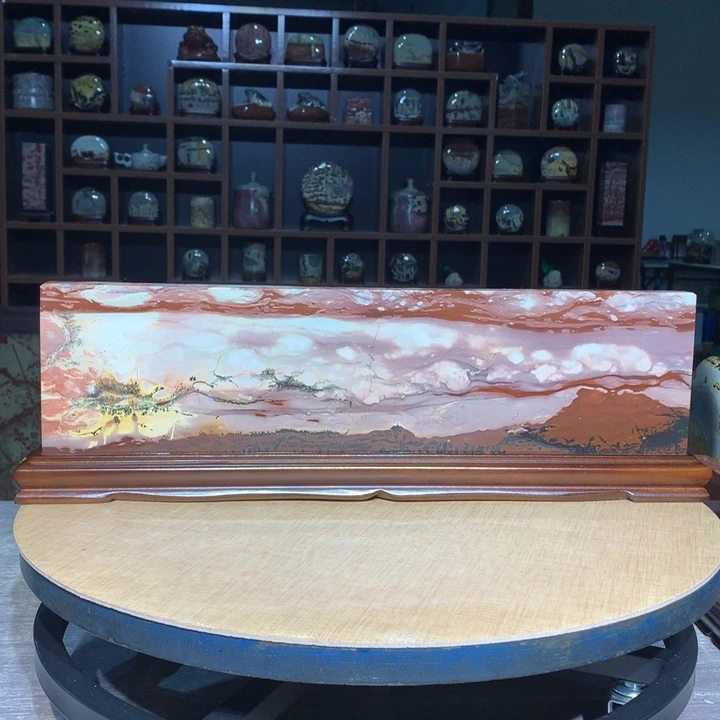 ，广西国画石摆件，收藏观赏