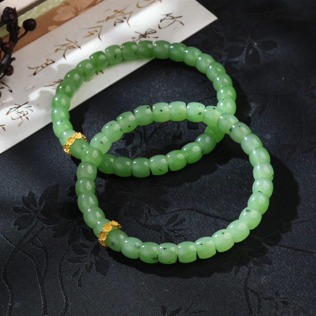 【举石臻选】TA0219-564-19和田玉手串18k（一件/多样性发/约6mm+）H