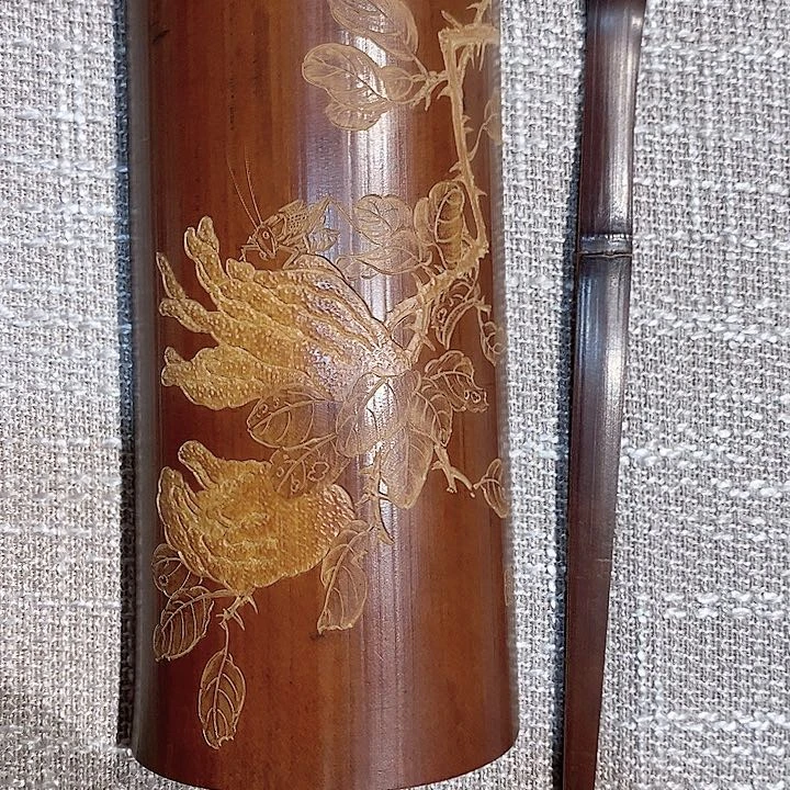 老煤竹手工雕刻精品茶则