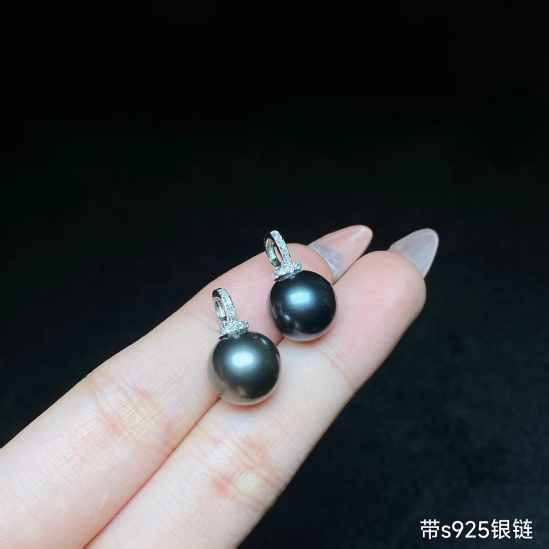 【小北好物】18K金海水珍珠吊坠带银链【多样性发一件】2QJ18X45