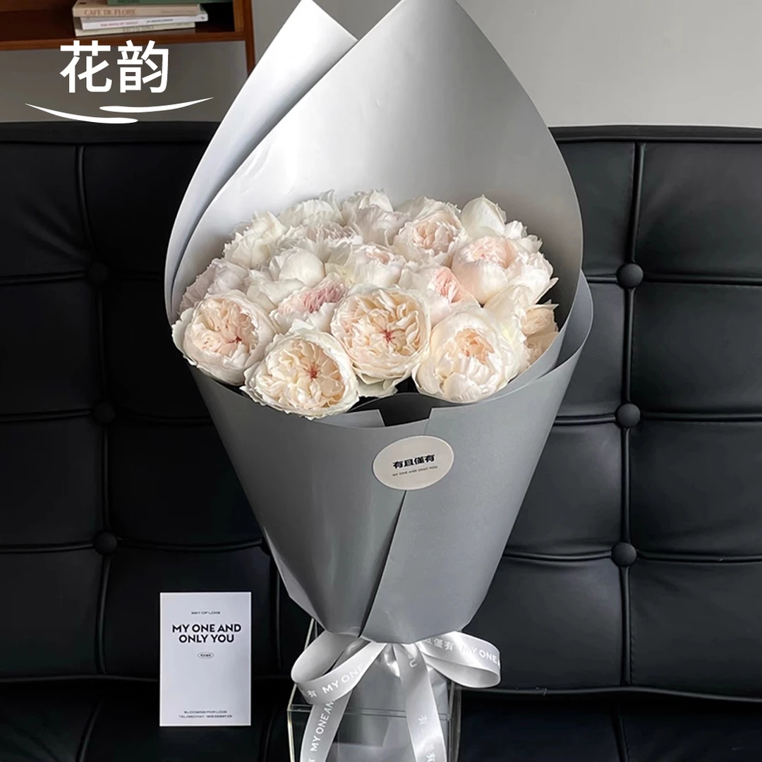 花韵 哑银造型纸韩式高级质感加厚双面银防水纸包花纸花艺资材