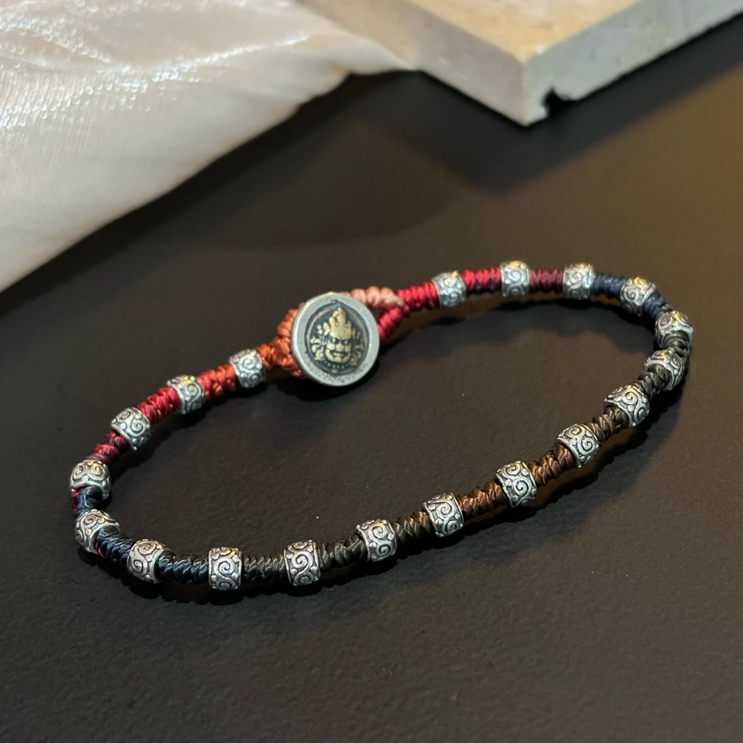 925银布艺手链 【藏色】原创小众设计手工气质时尚百搭复古编绳手链