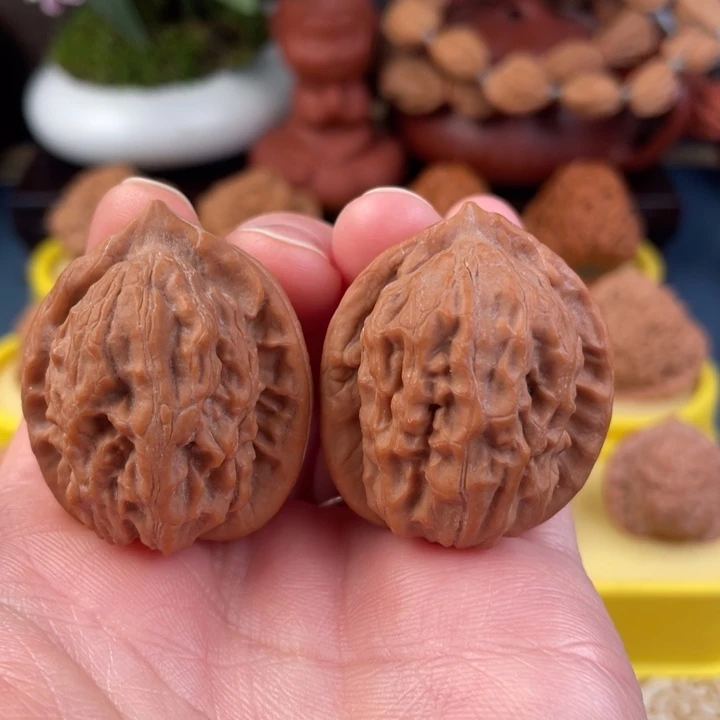 吊坠文玩核桃大红袍33