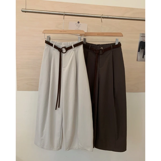 【早秋气球裤】东大门简约设计感压线百搭休闲修饰腿型显瘦裤子3778