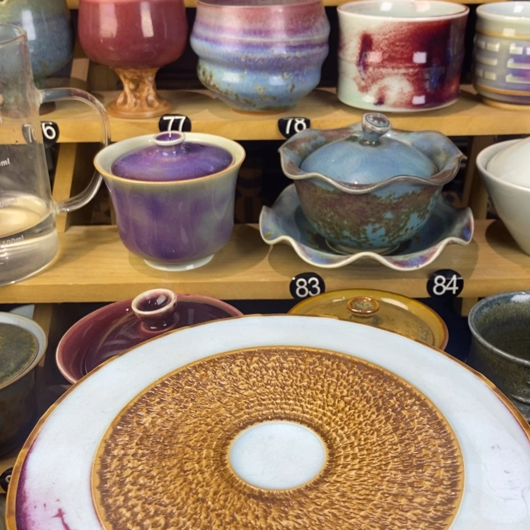 苏***仁摆件陶高超钧窑壶承