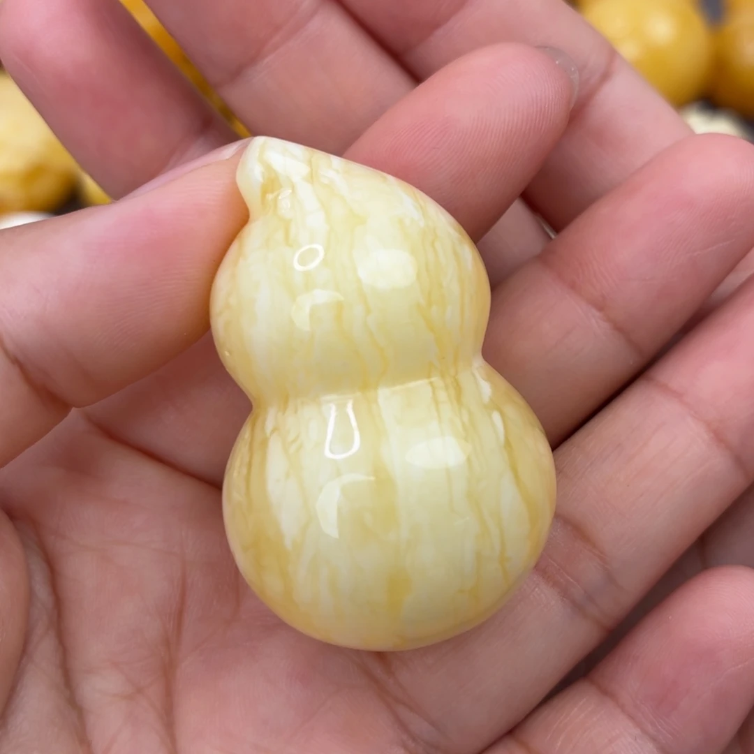 蜜蜡未镶嵌吊坠(不含链)虎皮葫芦