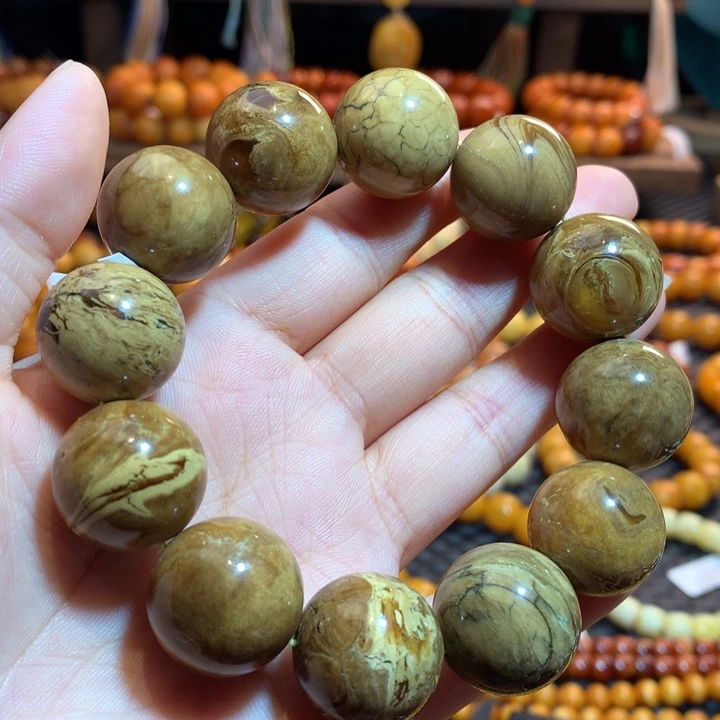 琥珀（根珀）未镶嵌手串根珀手串
