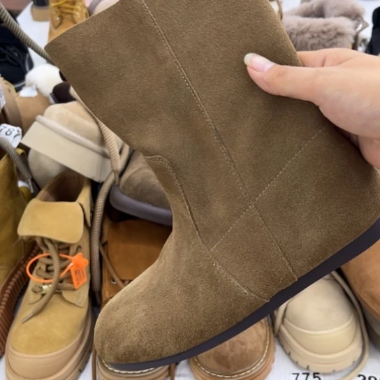 卡其薄底不堆靴39